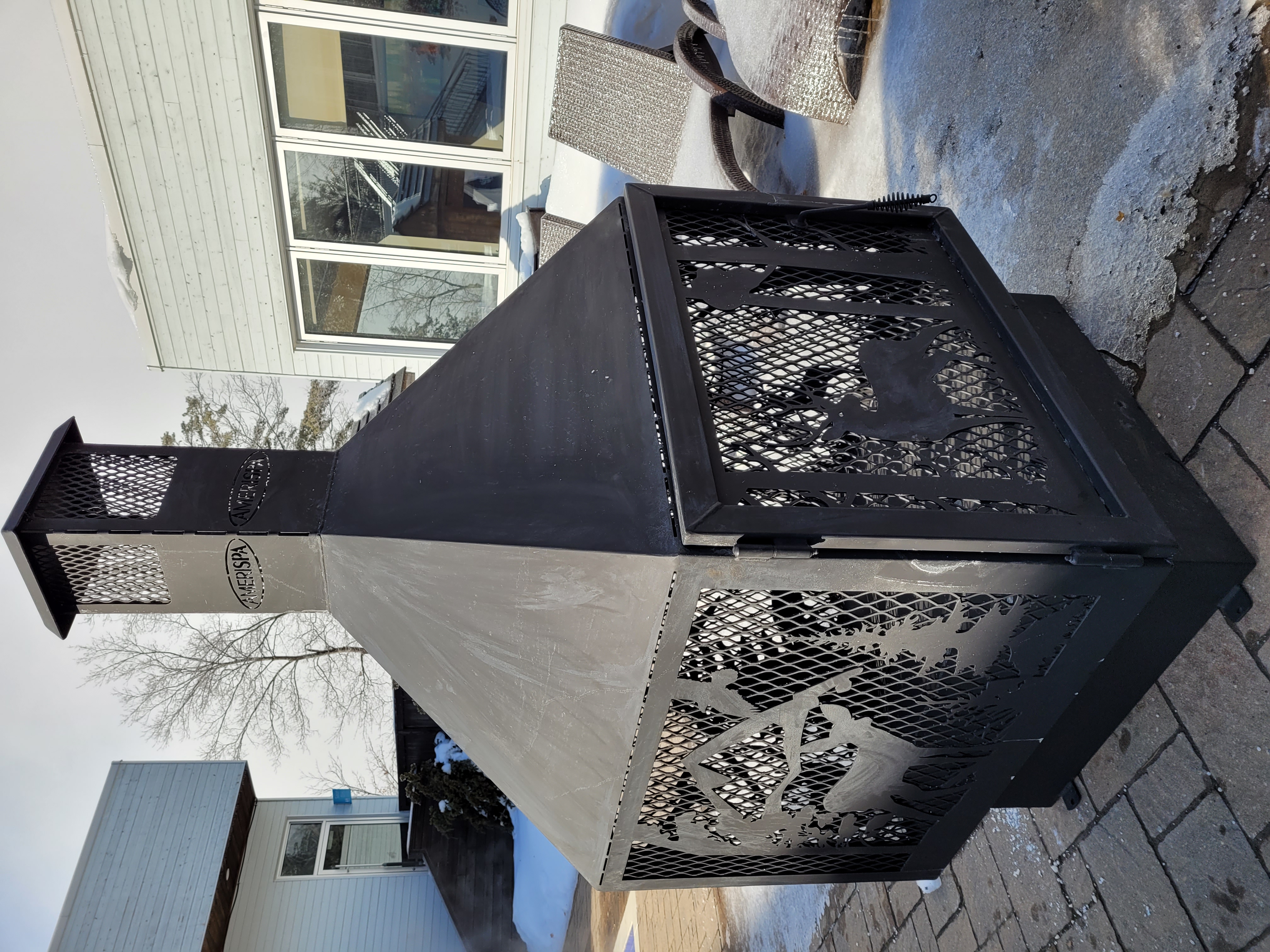 Foyer extérieur 36x36 avec 4 dessins custom différent , fabriqué pour AMERISPA Cantley